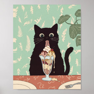 Eiscreme-Kunst-Vintage-Gemälde Poster