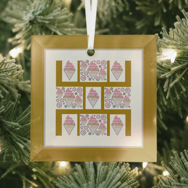 Eiscreme-Legierung in Karamelll Ornament Aus Glas (Insitu)
