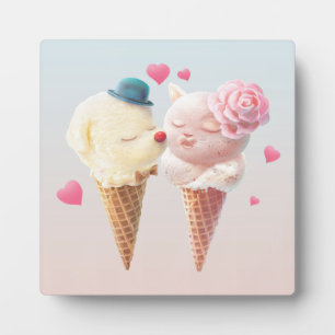 Eiscreme-Liebe Fotoplatte