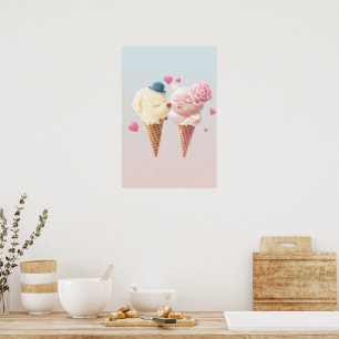 Eiscreme-Liebe Poster