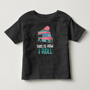 Eiscreme-LKW-Fahrer Sommerabendlieferung Kleinkind T-shirt