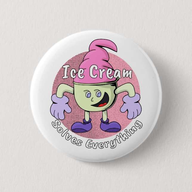 Eiscreme löst alles button (Vorderseite)
