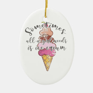 Eiscreme-Lover-Geschenk für 2010 Gewürze Keramik Ornament