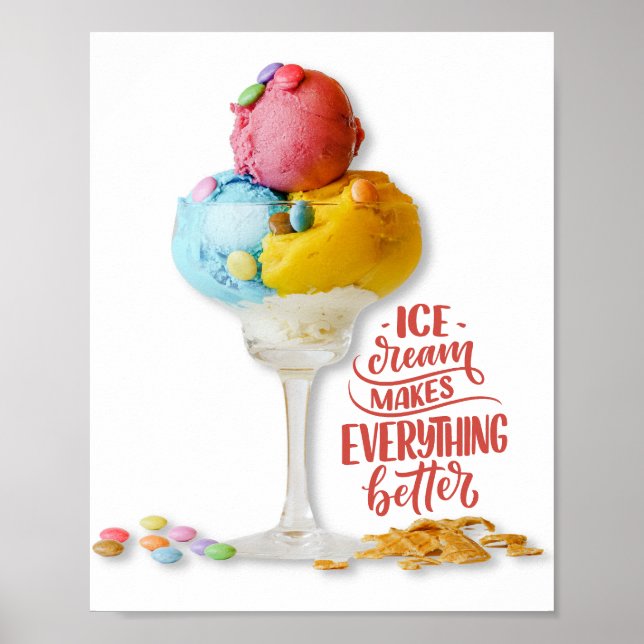Eiscreme macht alles besser Küche | BAR | Poster (Vorne)