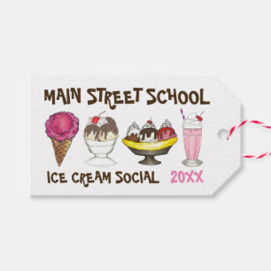 Eiscreme macht aus Ihrem eigenen Party Geschenkanhänger