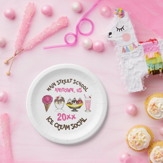 Eiscreme macht aus Ihrem eigenen Party Pappteller (Party)