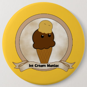 Eiscreme Maniac Button
