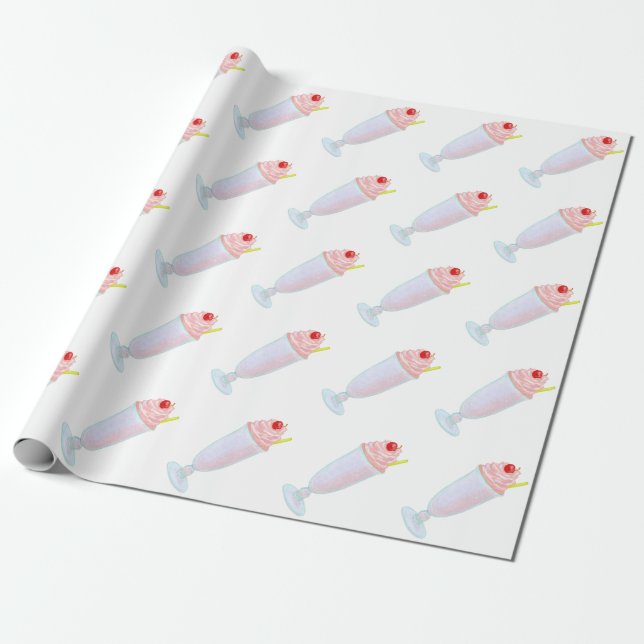 Eiscreme-Milchshake Geschenkpapier (Ungerollt)