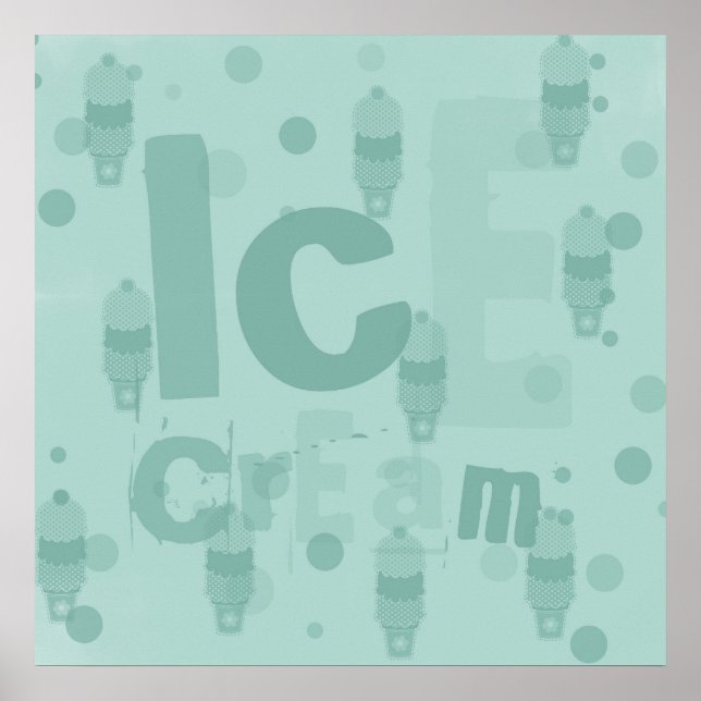 Eiscreme-Minze Poster (Vorne)