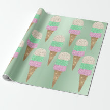 Eiscreme Minzgrün rosa Pastell Metallischer Sommer
