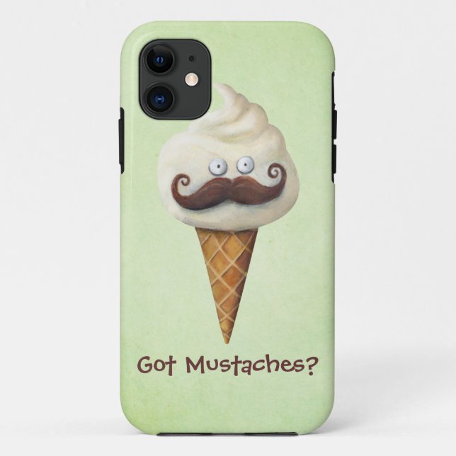 Eiscreme mit den Schnurrbärten Case-Mate iPhone Hülle (Rückseite)