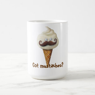 Eiscreme mit den Schnurrbärten Kaffeetasse