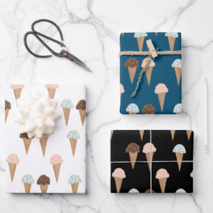 Eiscreme mit Sprinklen Modernes Niedliches Geschen Geschenkpapier Set