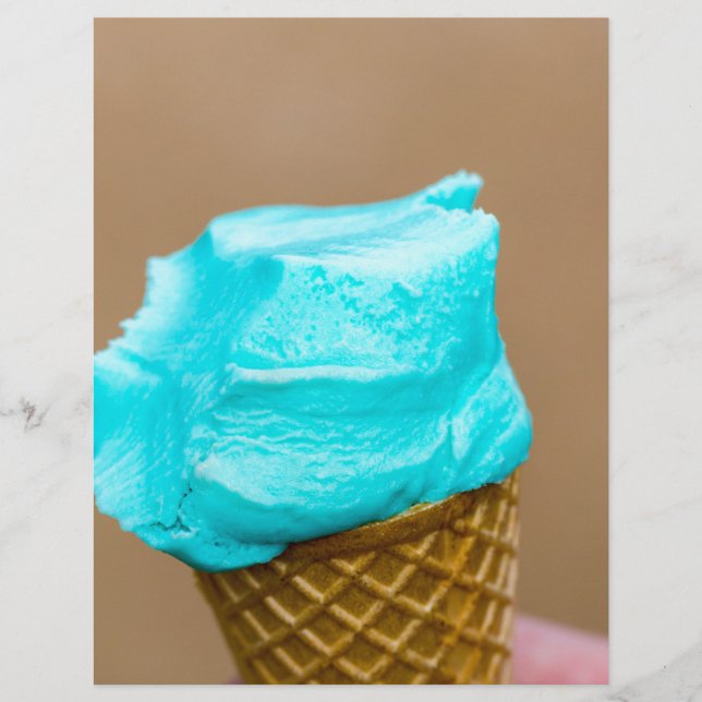 Eiscreme mit Waffelmakro (Vorderseite)