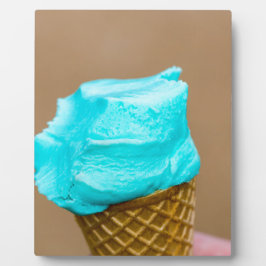 Eiscreme mit Waffelmakro Fotoplatte