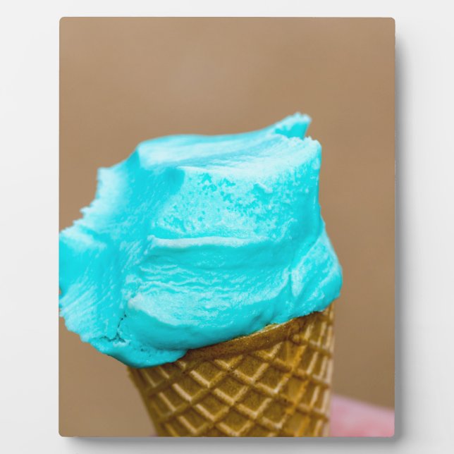 Eiscreme mit Waffelmakro Fotoplatte (Vorderseite)