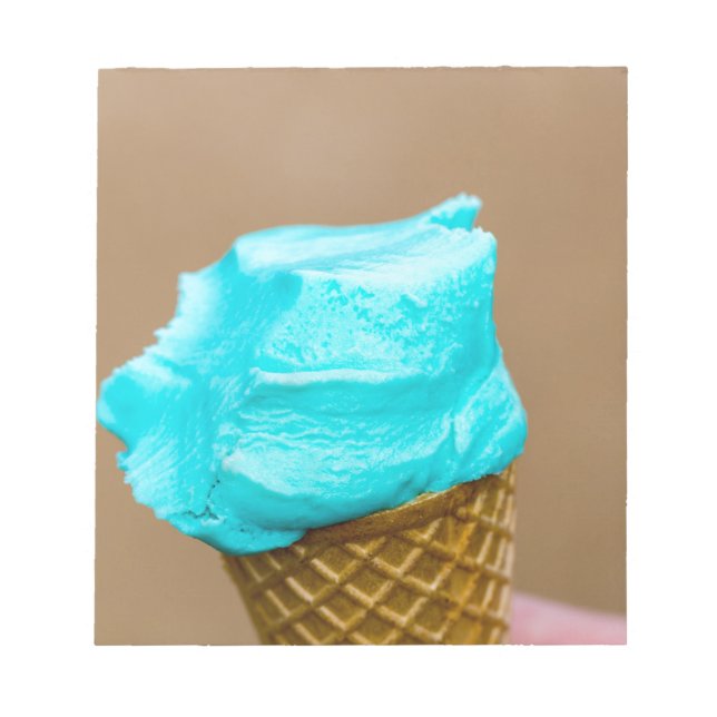 Eiscreme mit Waffelmakro Notizblock (Vorderseite)