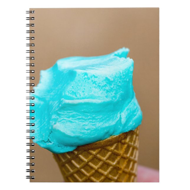 Eiscreme mit Waffelmakro Notizblock (Vorderseite)