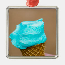 Eiscreme mit Waffelmakro Ornament Aus Metall