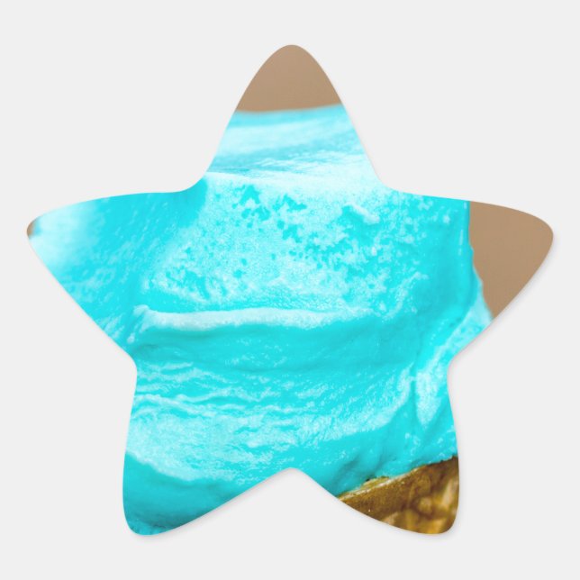Eiscreme mit Waffelmakro Stern-Aufkleber (Vorderseite)