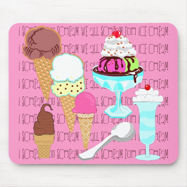 Eiscreme Mousepad (Vorne)