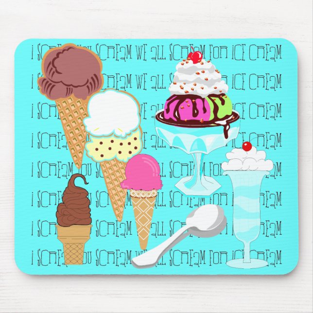 Eiscreme Mousepad (Vorne)