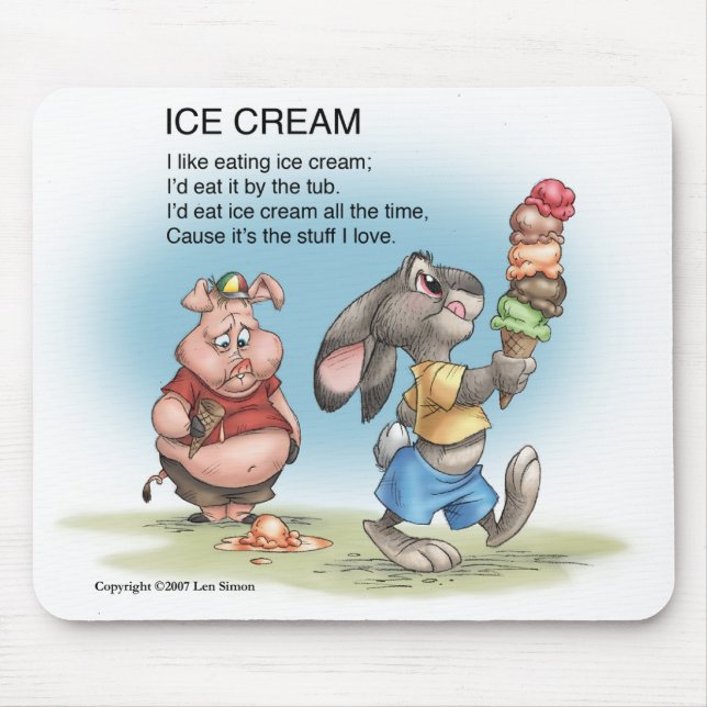 Eiscreme Mousepad (Vorne)
