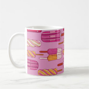 Eiscreme-Muster, Abbildung. Kaffeetasse