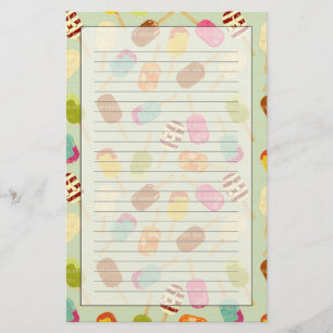 Eiscreme-Muster Briefpapier