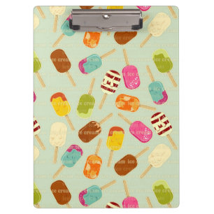 Eiscreme-Muster Klemmbrett
