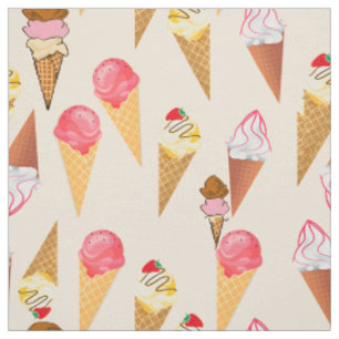 Eiscreme-Muster Stoff
