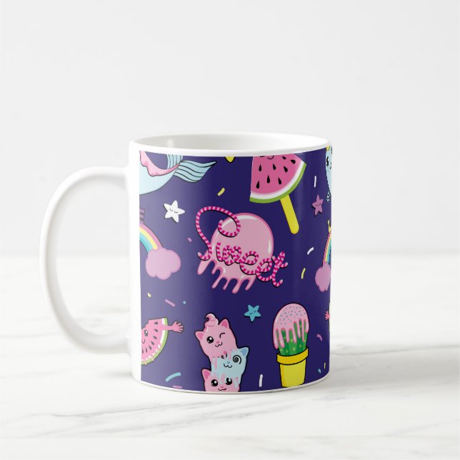 Eiscreme: Niedlich nahtlos Kaffeetasse (Links)