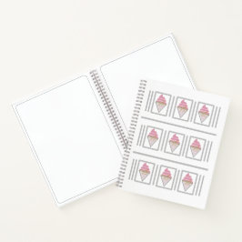Eiscreme-Notebook / Sketchbuch Notizbuch