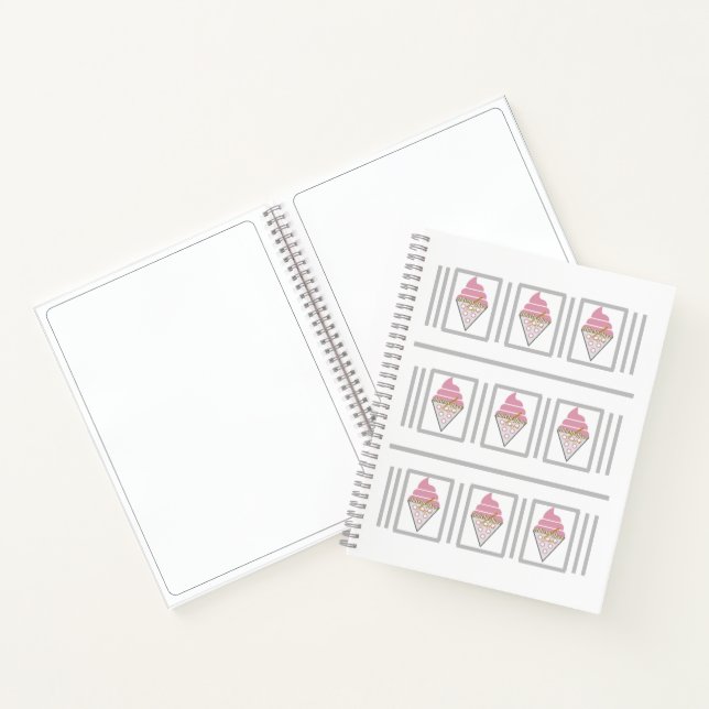 Eiscreme-Notebook / Sketchbuch Notizbuch (Innenseite)