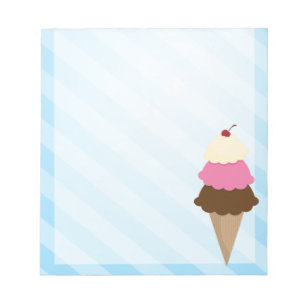 Eiscreme Notepad Notizblock