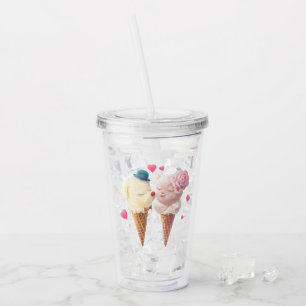 Eiscreme-Paar - Liebe bei First Lick Acryltrinkbecher