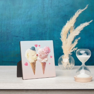 Eiscreme-Paar - Liebe bei First Lick Fotoplatte