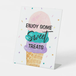 Eiscreme Party Dessert Party Sign - Sundae Sockelschild