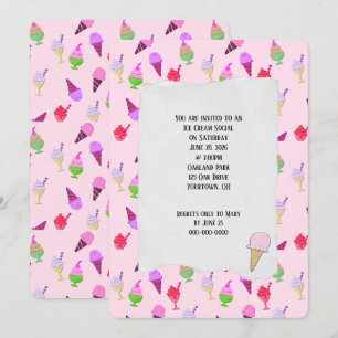 Eiscreme-Party-Kegel Einladung