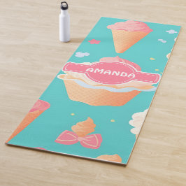 Eiscreme Pastellfarben Personalisiertes Muster Yogamatte