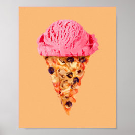 Eiscreme Pizza Poster