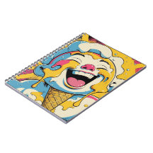 Eiscreme-Pop-Art-Explosion-Notizbuch
