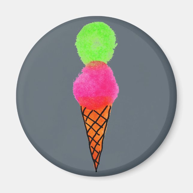 Eiscreme Pop Art Magnet (Vorne)