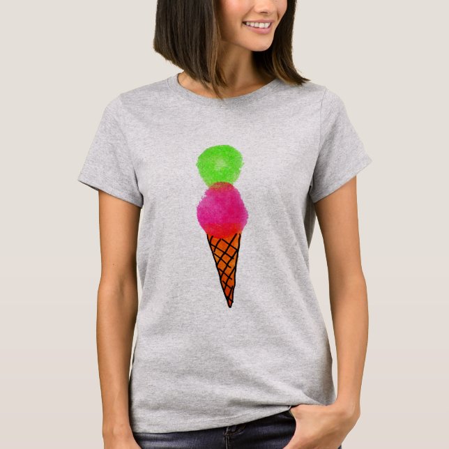 Eiscreme Pop Art T-Shirt (Vorderseite)