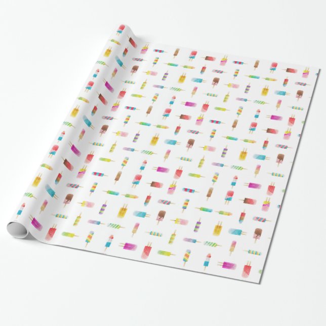 Eiscreme Popsicle-Packpapier Geschenkpapier (Ungerollt)