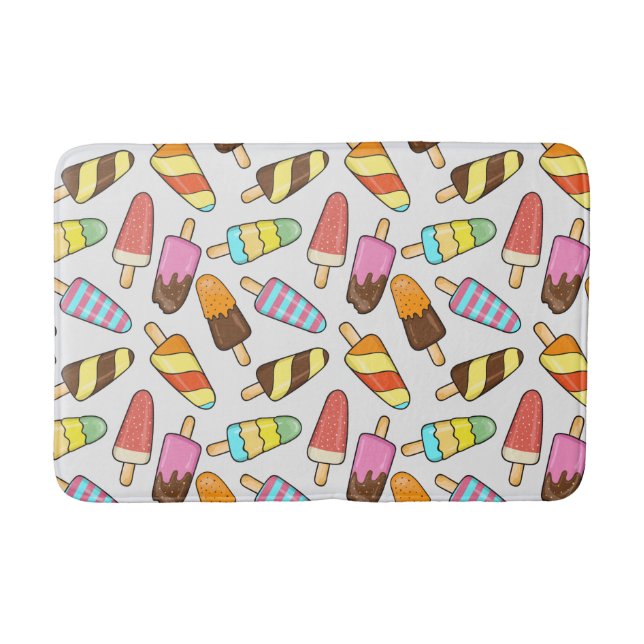 Eiscreme-Popsicles-Badmatten Badematte (Vorderseite)