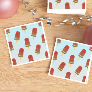 Eiscreme Popsim Muster Party Napkins Serviette