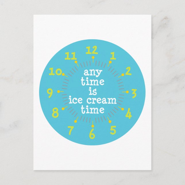 Eiscreme Postkarte (Vorderseite)