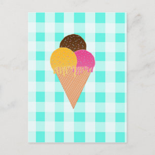 Eiscreme Postkarte