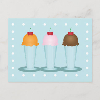 Eiscreme Postkarte